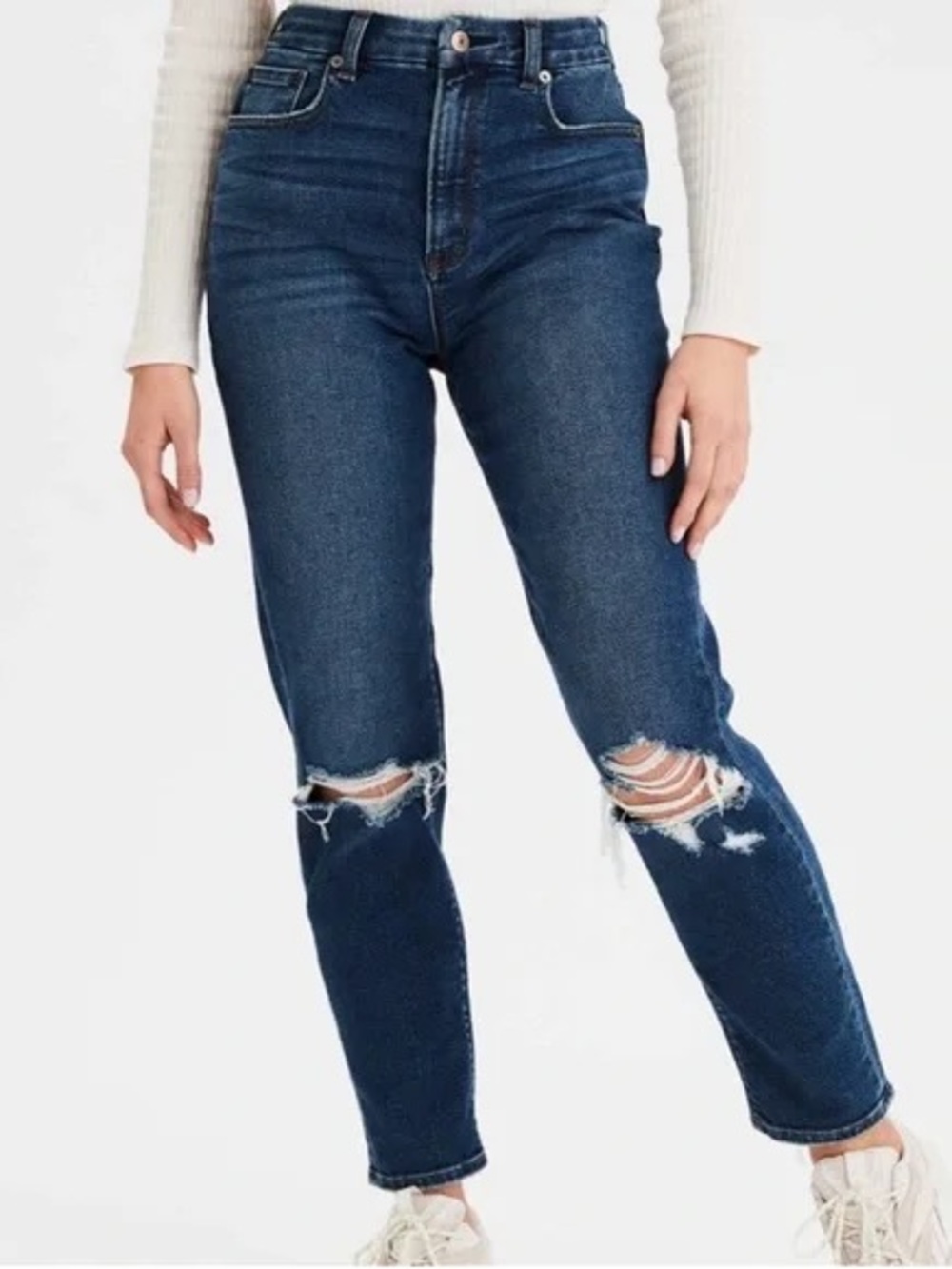 American Eagle Curvy Mom Jeans Size 8 Long
